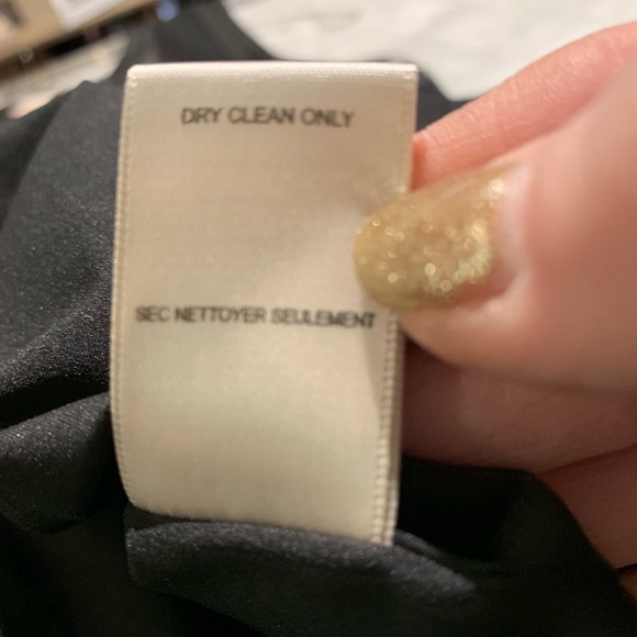 Rebecca Taylor Black Zip Front Dress Lamb Leather - Picture 7 of 8